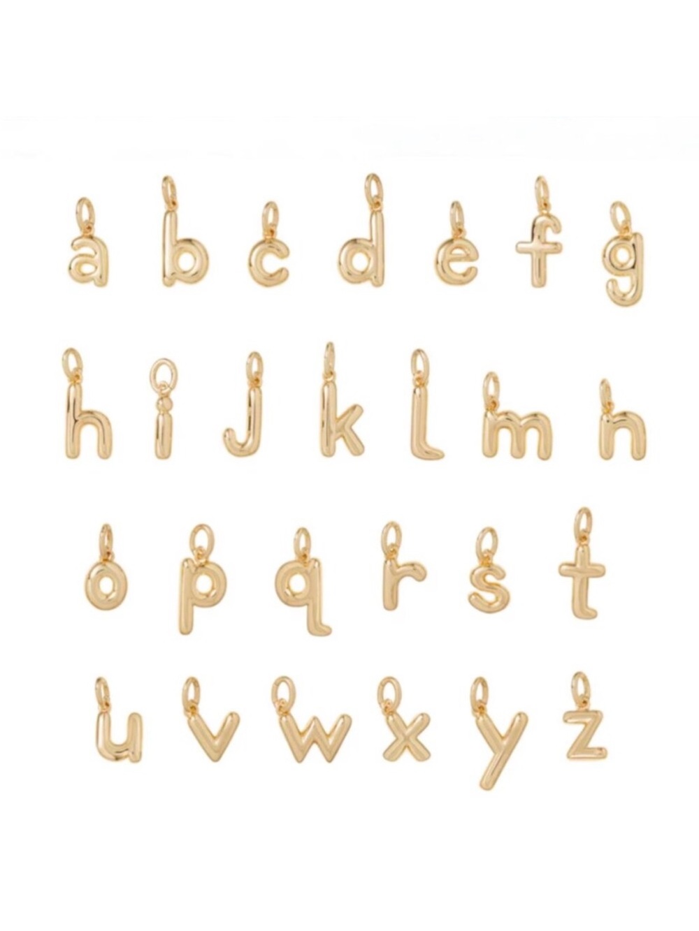Roxanne Assoulin Gold Lowercase Letter Charms - Alphabet Set
